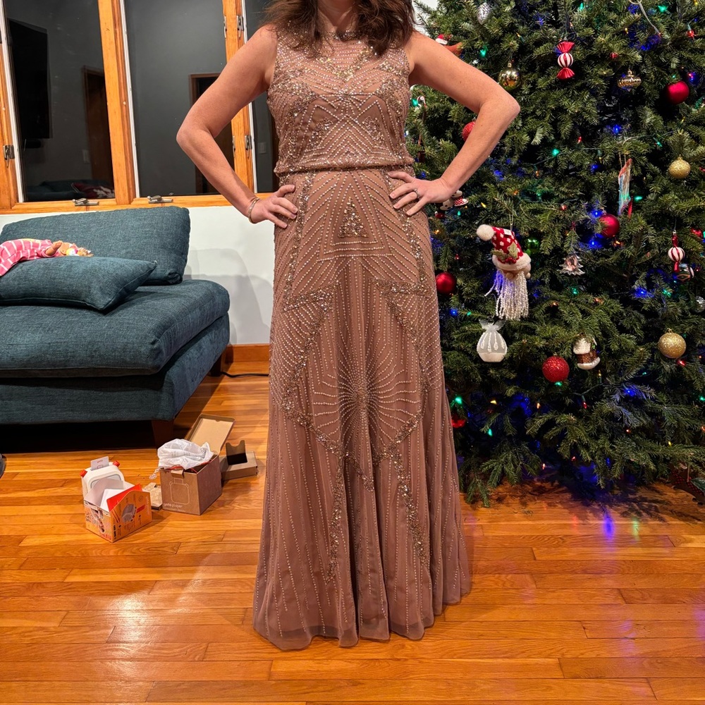 Aiden Mattox Sz 10 Mauve Dress with Sparkles